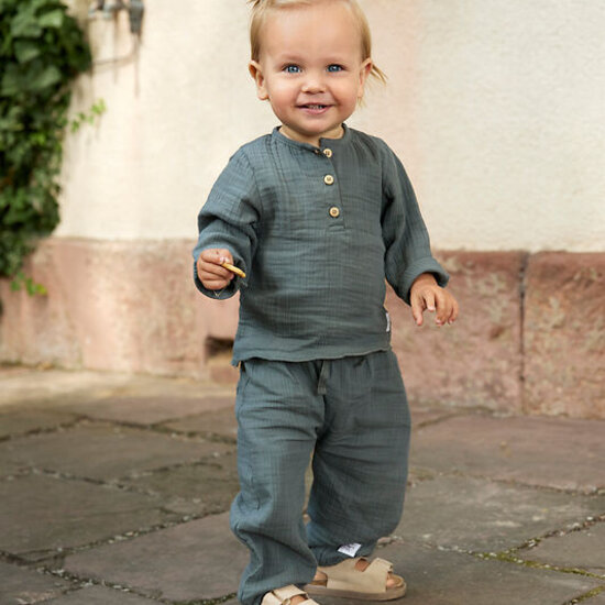 Lässig Lässig Cozy Muslin Pants – Petrol Green