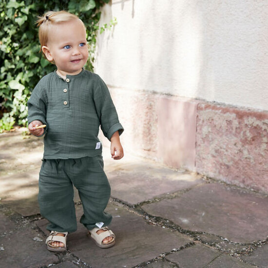 Lässig Lässig Cozy Muslin Pants – Petrol Green