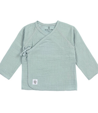 Lässig Cozy Muslin Overslagshirt (Kimono) – Silver Grey