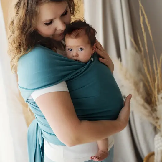 Little Frog  Little Frog rekbare draagdoek - Dark Turquoise