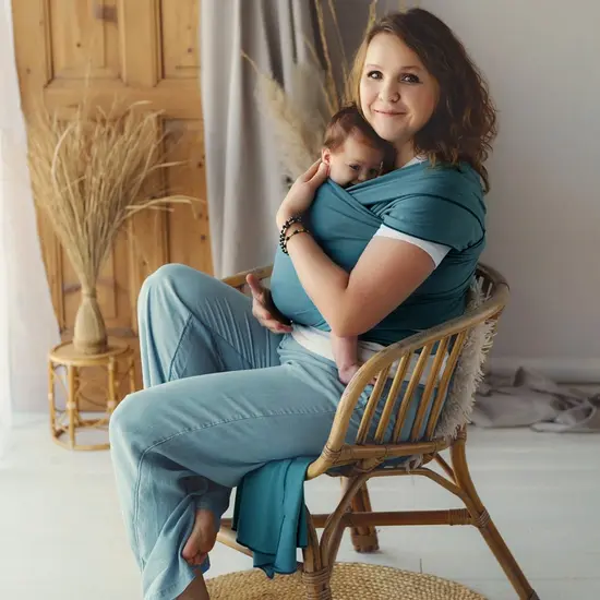 Little Frog  Little Frog rekbare draagdoek - Dark Turquoise