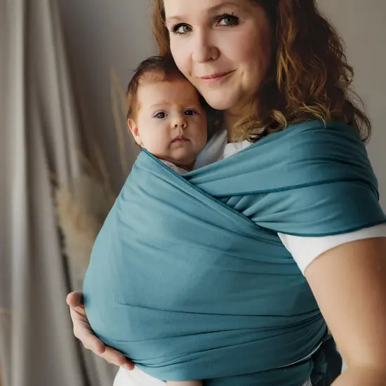 Little Frog  Little Frog rekbare draagdoek - Dark Turquoise