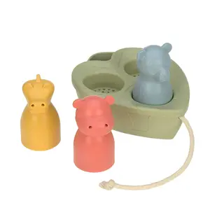 LÄSSIG Boat Toy Set bad- en zandspeelgoed met 3 diertjes