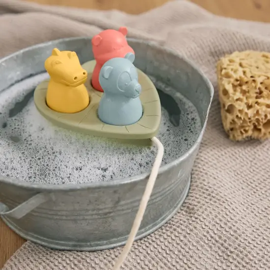 Lässig LÄSSIG Boat Toy Set bad- en zandspeelgoed met 3 diertjes