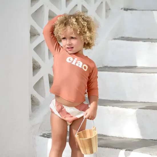 Lässig LÄSSIG UV Shirt Lange Mouw UPF 60 – Rashguard clay