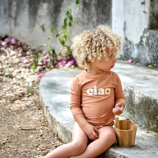 Lässig LÄSSIG UV Shirt Lange Mouw UPF 60 – Rashguard clay