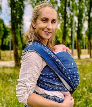 Didymos draagdoek - Sparkle Gold met linnen