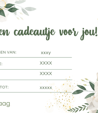 Cadeaubon (bedrag naar keuze vanaf â € 5 )