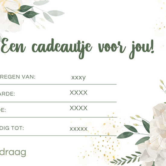 Cadeaubon (bedrag naar keuze vanaf € 5 )