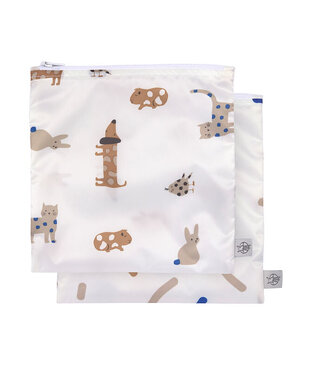 LÄSSIG Snack Bags - Little Mateys Royal Blue (2 stuks)