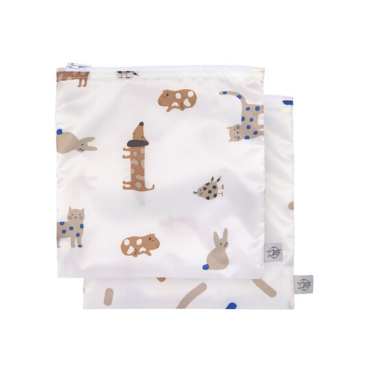 Lässig LÄSSIG Snack Bags - Little Mateys Royal Blue (2 stuks)