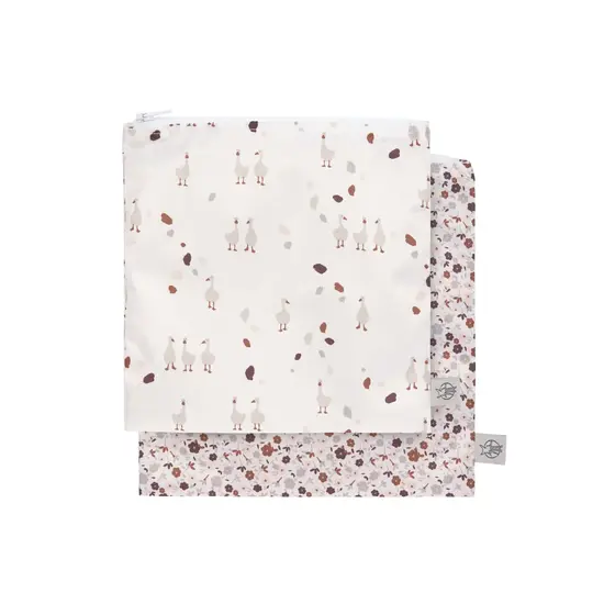 Lässig LÄSSIG Snack Bags - Tiny Farmers Flower/Goose (2 stuks)