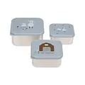 Lässig Lässig RVS snackboxes 3-delig  - Tiny Farmer Blue