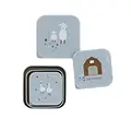 Lässig Lässig RVS snackboxes 3-delig  - Tiny Farmer Blue