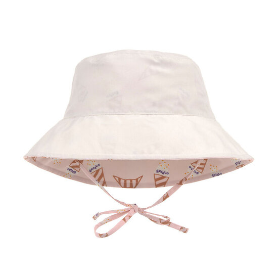 Lässig LÄSSIG Zonnehoedje UPF 80 Omkeerbaar – Ice Cream Pale Pink