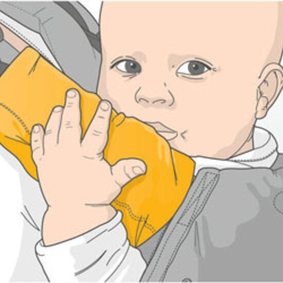 Manduca Little Frog Drool Pads - Saharan Dust - Copy
