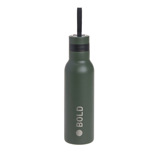 Lässig LÄSSIG BOLD Dubbelwandige RVS Drinkfles 500 ml - Dark Olive