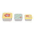 Lässig Lässig RVS snackboxes 3-delig  - Happy Trails Flower