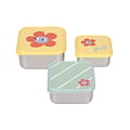 Lässig Lässig RVS snackboxes 3-delig  - Happy Trails Flower