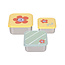 Lässig Lässig RVS snackboxes 3-delig  - Happy Trails Flower