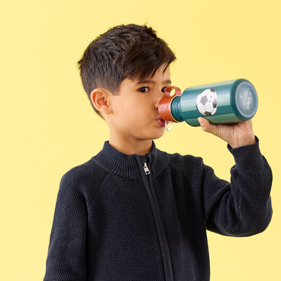 Lässig LÄSSIG RVS Drinkfles 500 ml – Unique Stripes Sports Balls