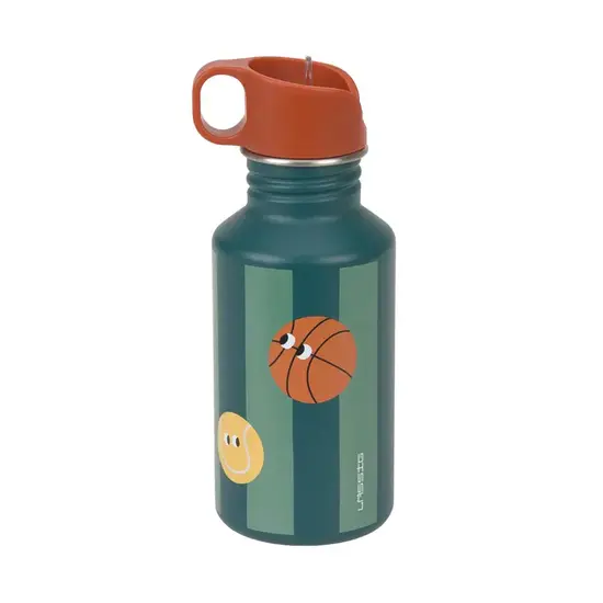 Lässig LÄSSIG RVS Drinkfles 500 ml – Unique Stripes Sports Balls