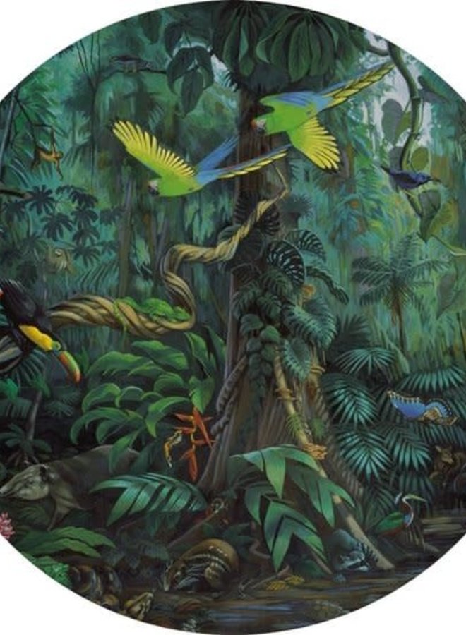 Behangcirkel Tropical Landscape, ø 190 cm