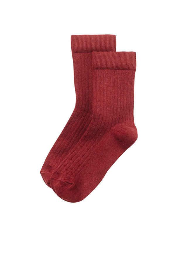 Socks Brick Red