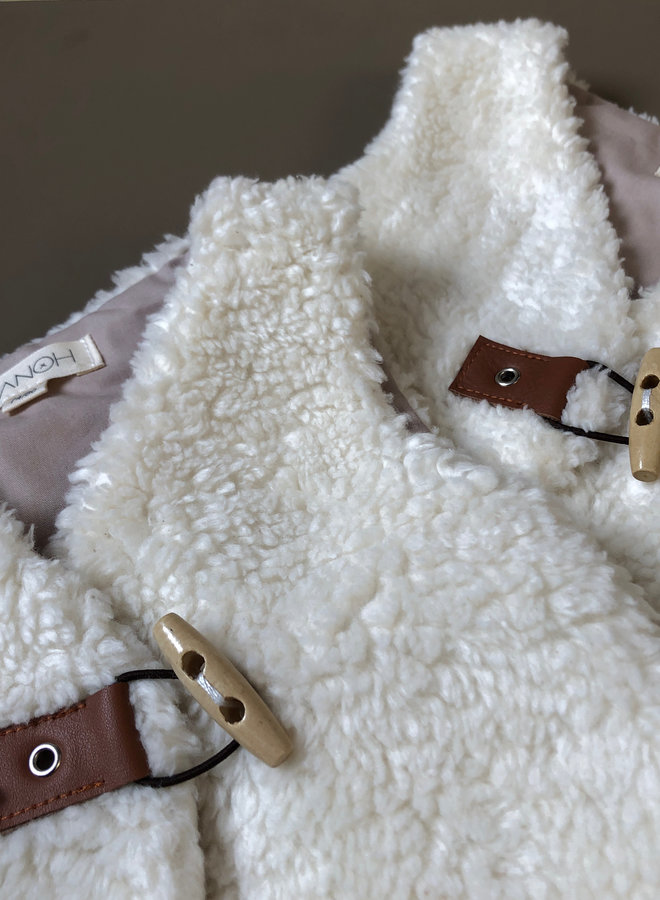 Gilet off-white teddy