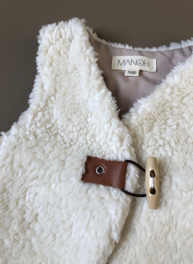 Gilet off-white teddy