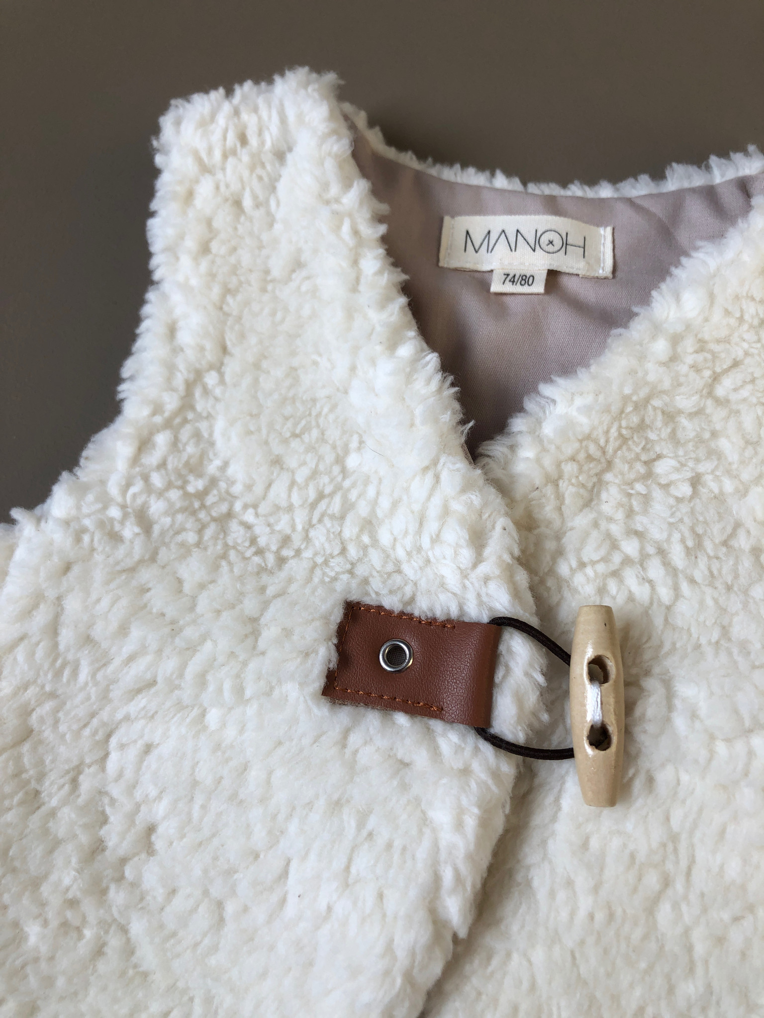 Staat magnifiek Ontrouw Gilet off-white teddy - Little Things