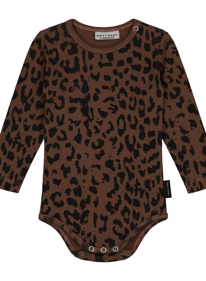 Leopard bodysuit Hickory Brown