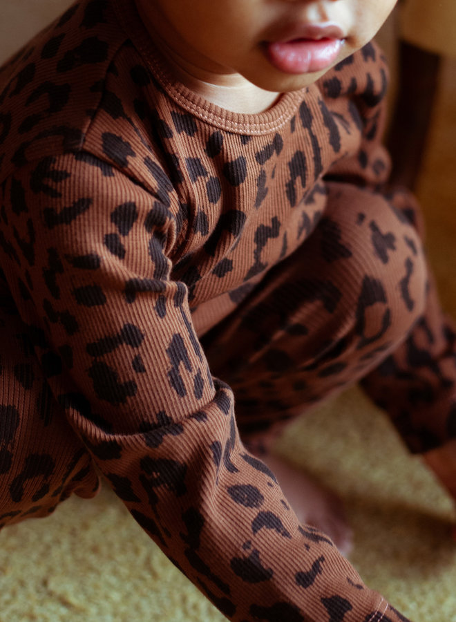 Leopard bodysuit Hickory Brown