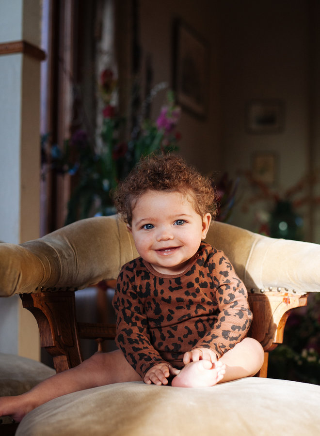 Leopard bodysuit Hickory Brown