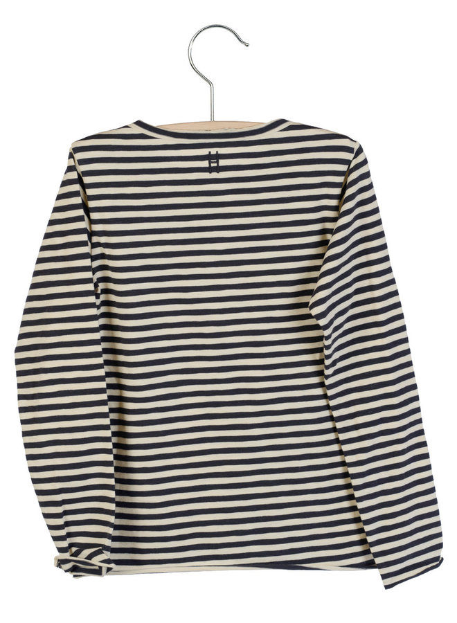 Longsleeve Elana Bleached Sand-Blue Graphite striped