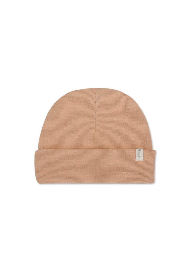 Doublé jersey baby hat rose tan