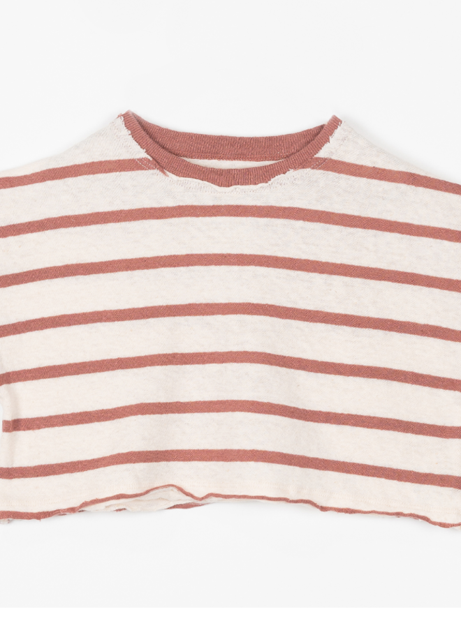 Striped Jersey T-Shirt RED CLAY