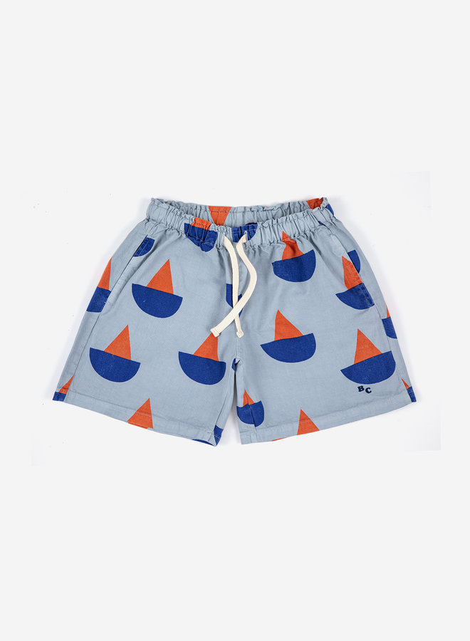 Sail Boat all over woven shorts