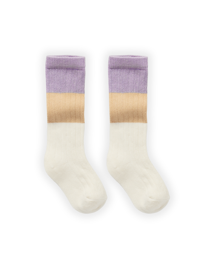 Socks colourblock lilac breeze