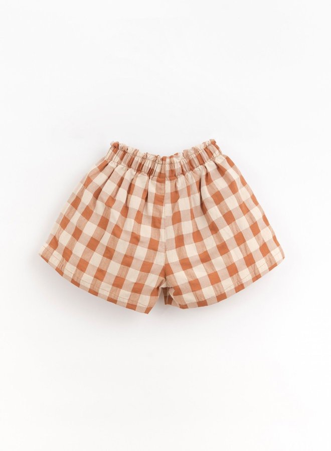 Vichy woven shorts - Scent