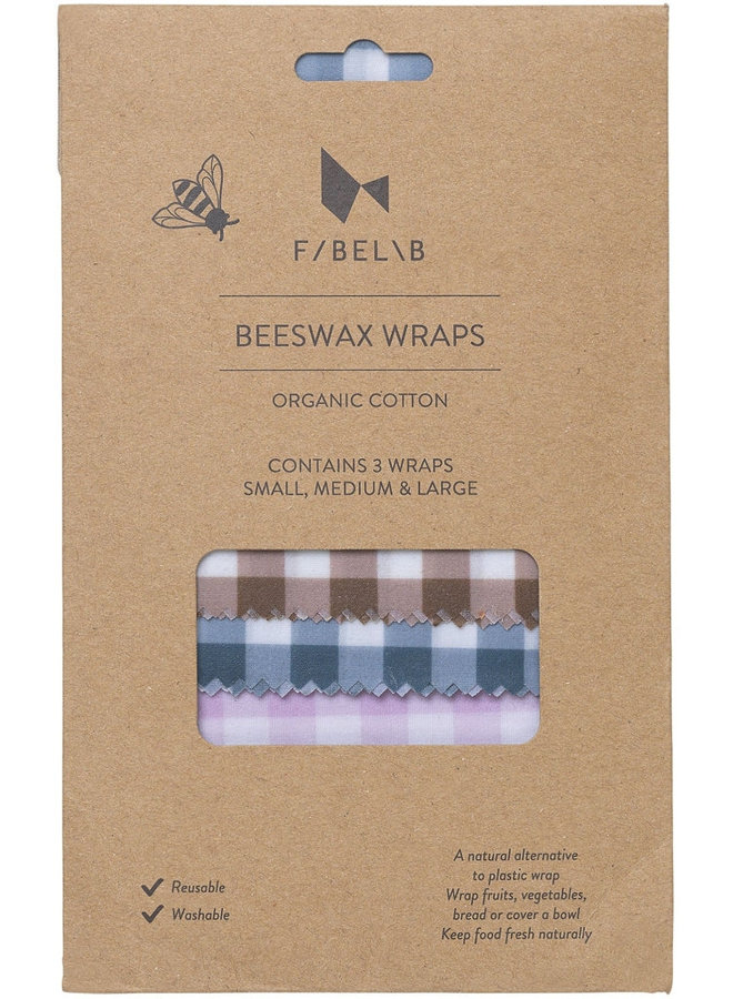 Beeswax Wraps - Lilac mix - 3 pack