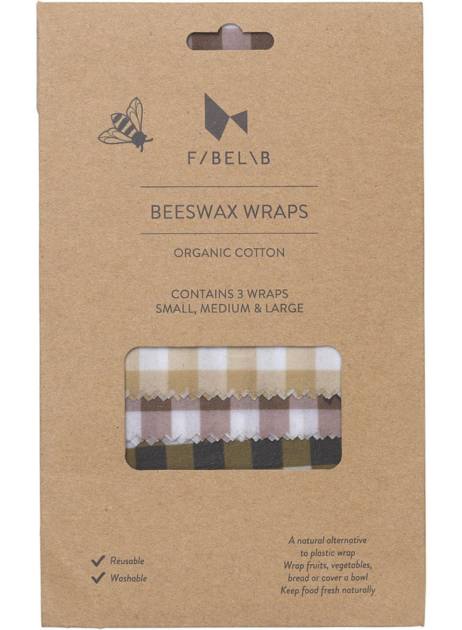 Beeswax Wraps - Ochre mix - 3 pack