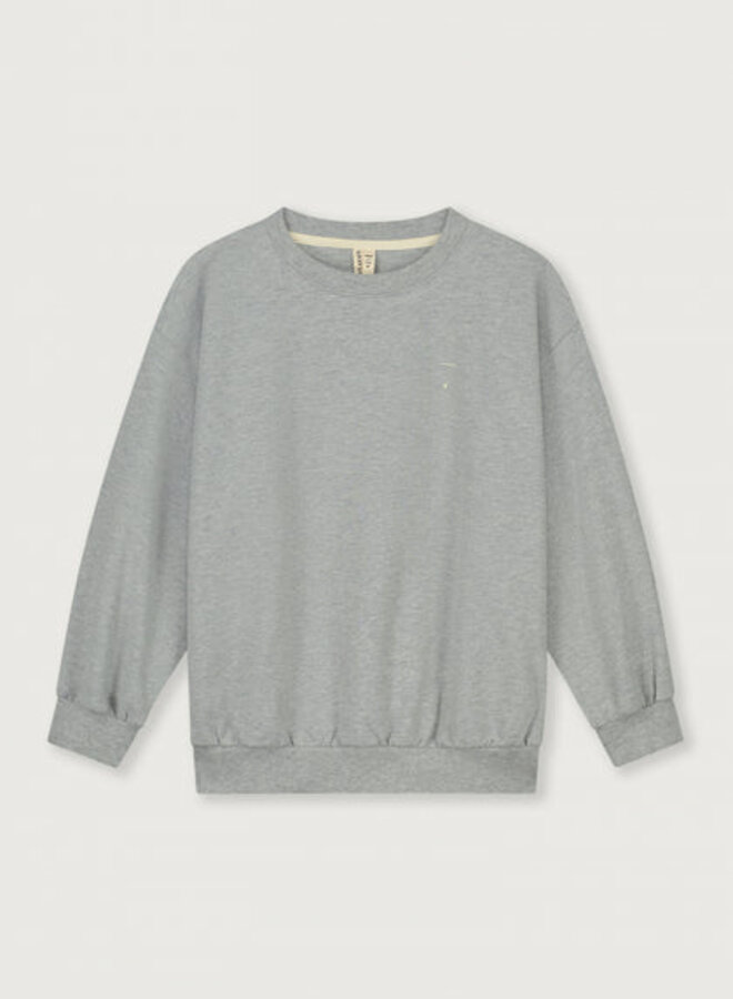 Dropped Shoulder Sweater GOTS - Grey Melange