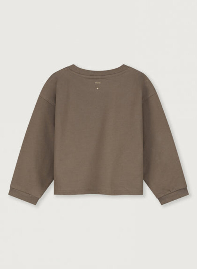 Cropped Sweatshirt GOTS - Brownie