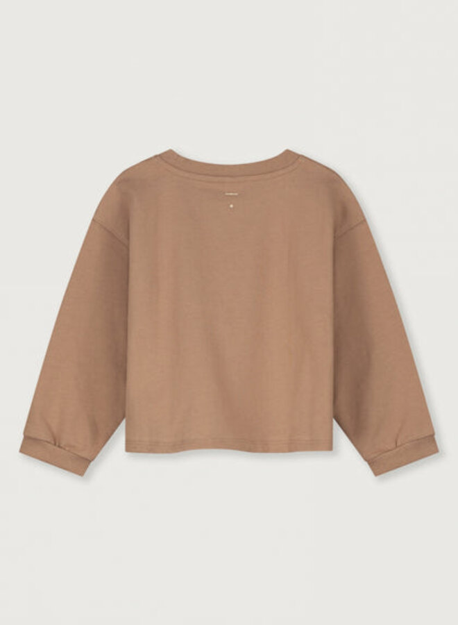 Cropped Sweatshirt GOTS - Biscuit