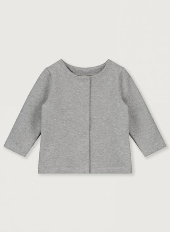 Baby Cardigan GOTS -Grey Melange