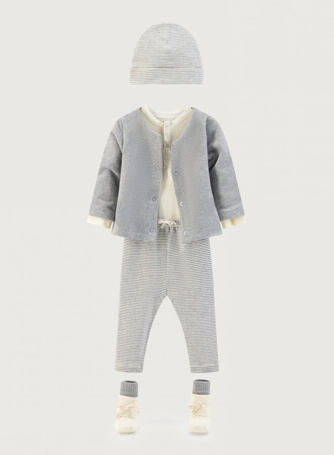 Baby Cardigan GOTS -Grey Melange