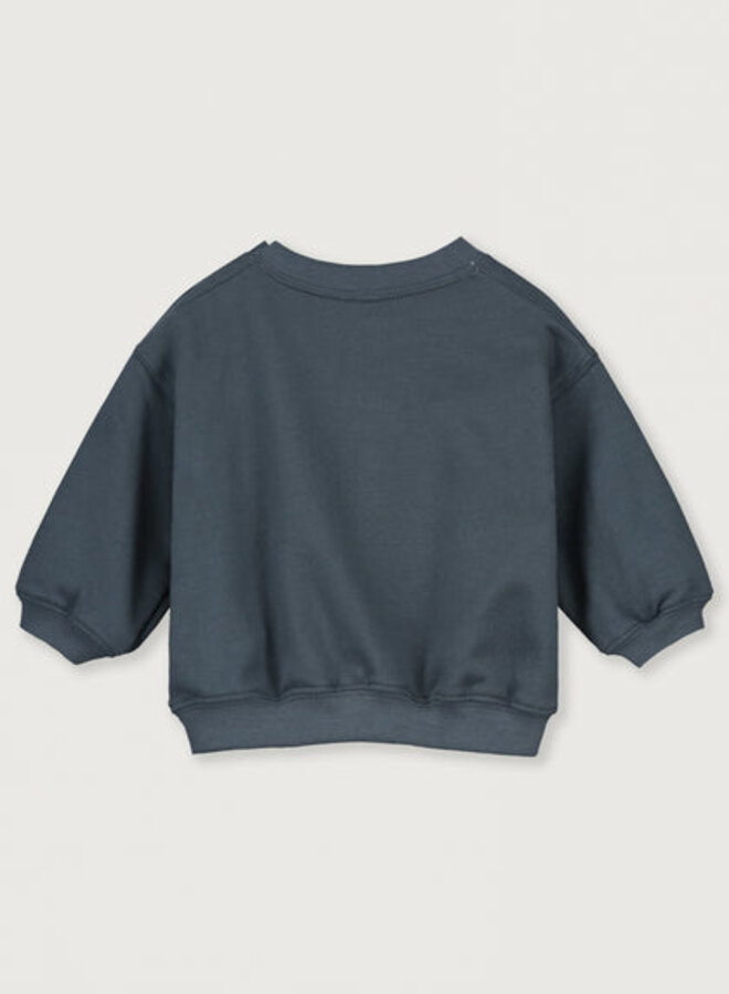 Baby Dropped Shoulder Sweater GOTS - Blue Grey