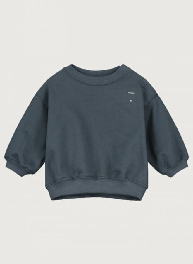 Baby Dropped Shoulder Sweater GOTS - Blue Grey
