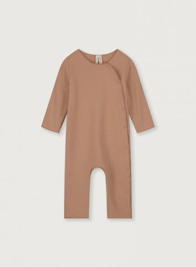 Baby Suit with Snaps GOTS - Biscuit